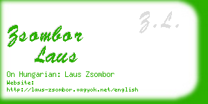zsombor laus business card